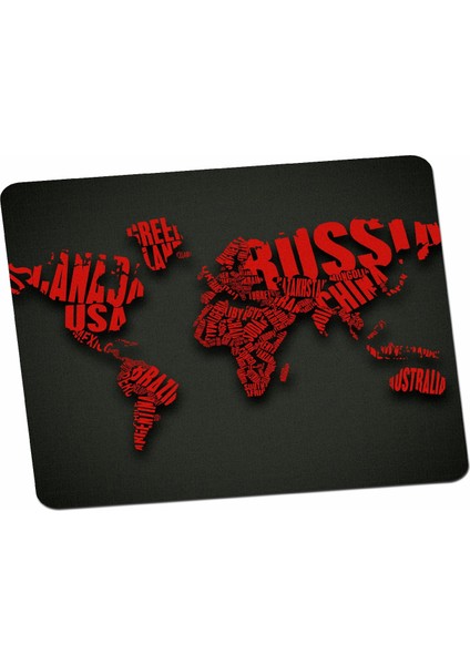 Dünya Haritsaı Tasarım Mouse Pad