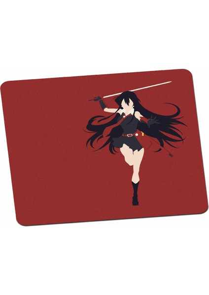 Panorama Ajans Savaşçı Kız Ninja Warrior Anime Vector Red Kırmızı Mouse Pad