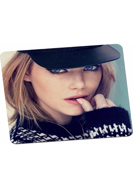 Panorama Ajans Emma Stone Mavi Göz Güzel Kadın Mouse Pad