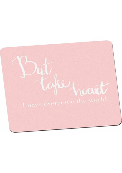 Dünyayı Yendim Motive Edici Motto Tasarım Sevgililer Günü Mouse Pad