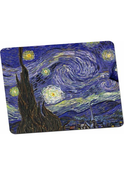 Tardis Doctor Who Van Gogh Yıldızlı Gece Tablo Mouse Pad