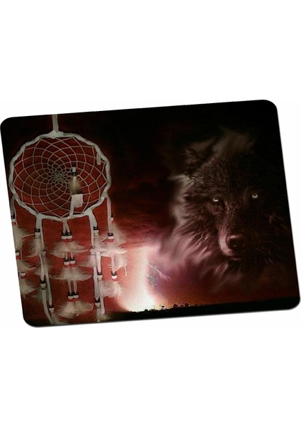 Native American Düş Kapanı Kurt Adam Mouse Pad