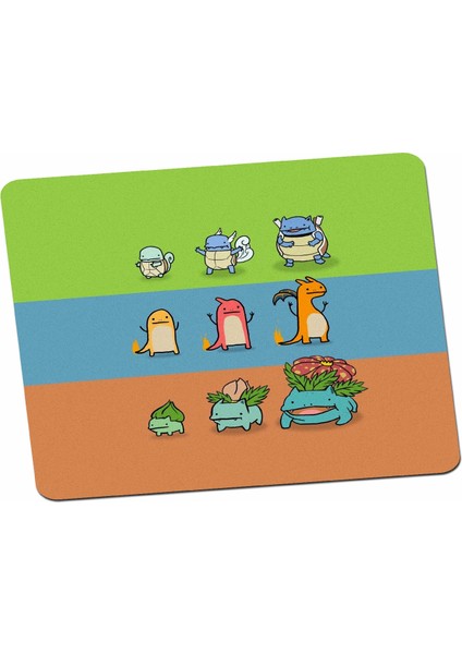 Pokemon Evrim Şeması Minimal Mouse Pad