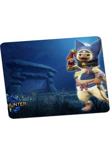 Monster Hunter Rise Kedi Oyun Mouse Pad