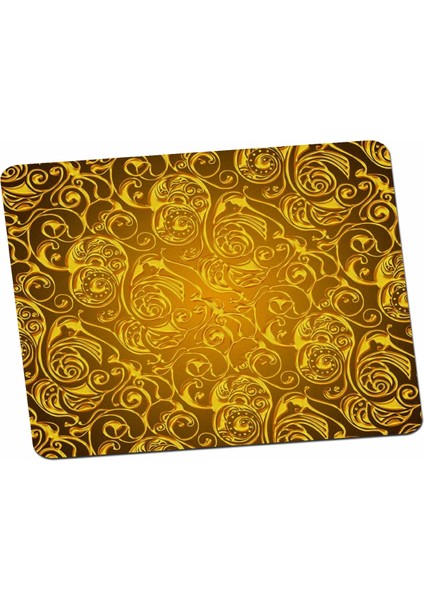Ünlü Marka Pattern Gold Tasarım Mouse Pad
