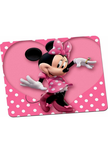 Mickey Mouse Minnie Tatlı Kalp Sevgili Hediye Mouse Pad