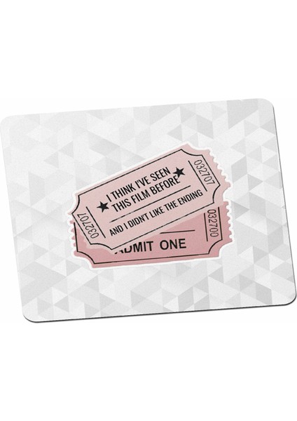 Filmseverlere Arkadaşa Sevgiliye Hediye Ticket Mouse Pad