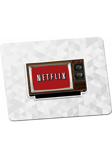 Netflix Televizyon Sticker Tasarım Mouse Pad
