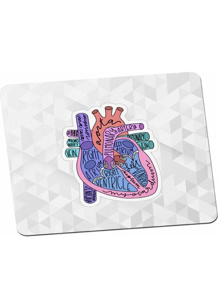 Sağlıkçı Sevgiliye Tatlı Kalp Tasarım Sticker Mouse Pad