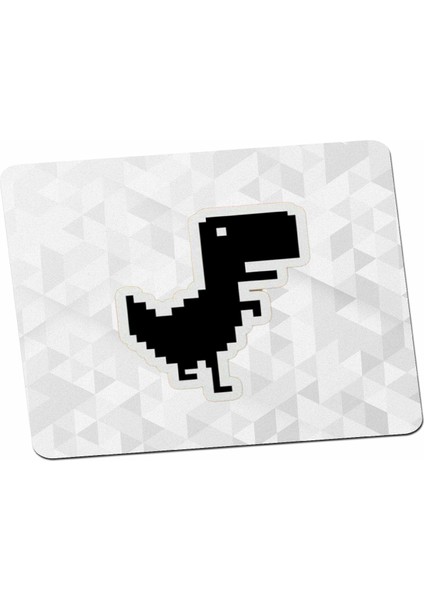 Google Trex Pixel Cute Tasarım Sticker Mouse Pad