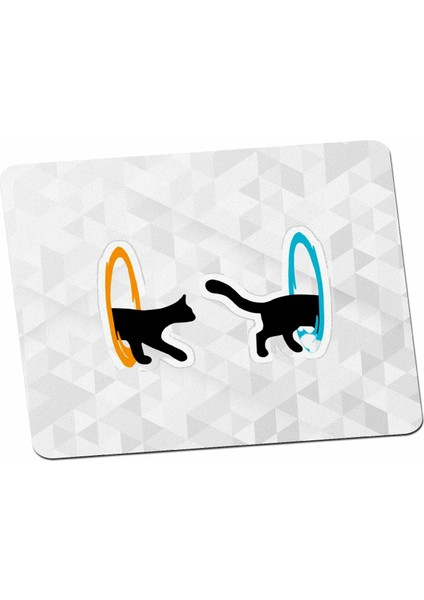 Tatlı Cute Kedi Cat Sticker Tasarım Mouse Pad