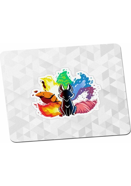 Renkli Tilki Gökkuşağı Color Mouse Pad