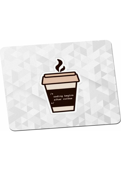 Kodlamadan Önce Kahve Yazılımcı Sevgiliye Mouse Pad