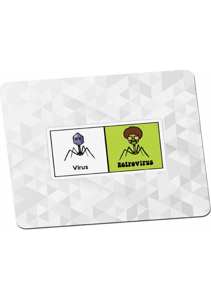 Virüs Komik Sticker Mouse Pad