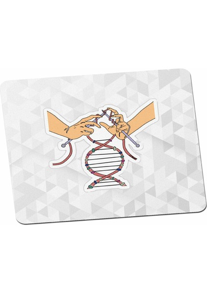 Dna Sarmallı Örgü Sticker Mouse Pad