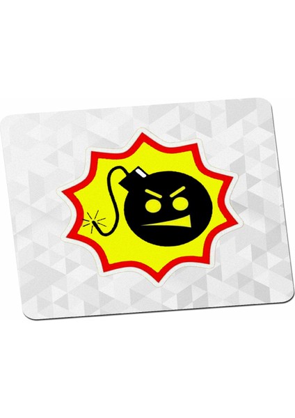 Bomb Sticker Sinirli Tatlı Bomba Tasarım Mouse Pad