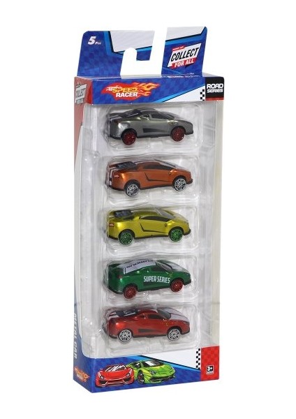 Toy-26 Toysan, Speed Racer 5'li Metal Araba Seti