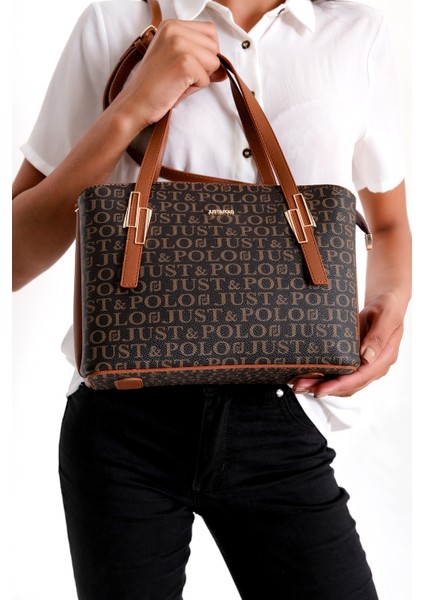 Kahve Taba El Omuz Çantası