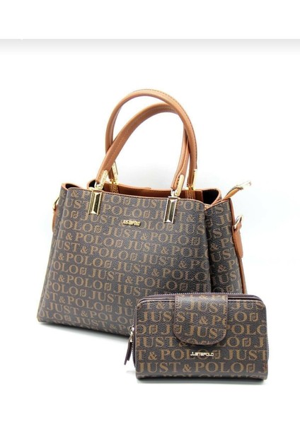 Kadın Kahve Taba 5 Bölmeli Çanta ve Cüzdan Takımı fiyatları