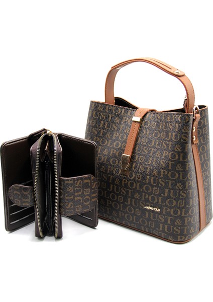 Kadın Kahve Taba Çanta Cüzdan Kombini TM1022 fiyatları