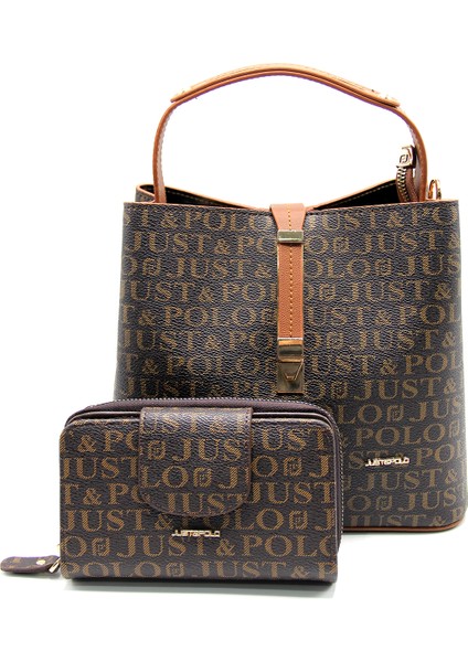 Kadın Kahve Taba Çanta Cüzdan Kombini TM1022 modelleri