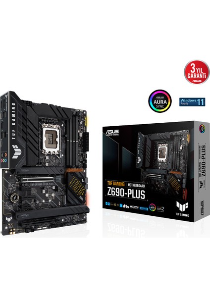 Tuf Gamıng Z690-Plus Intel Z690 Lga1700 Ddr5 6000 Dp Hdmı 4X M2 Usb3.2 Aura Rgb 2.5Gbit Lan Atx (Tuf Gamıng Z690-Plus) Anakart