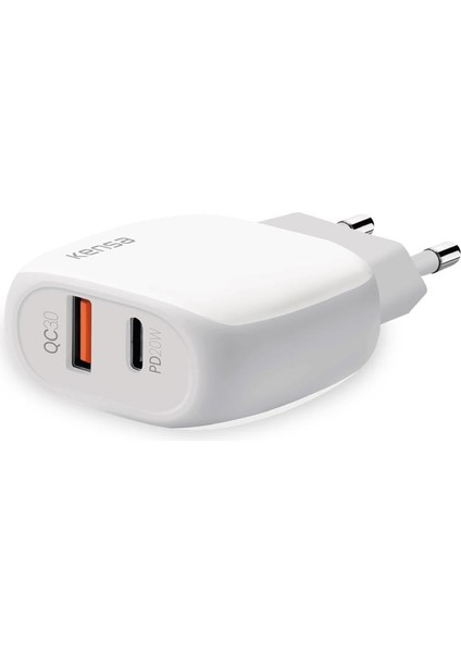 Kensa PW-200 Pd Qc 3.0A 20W Hızlı Şarj Başlığı