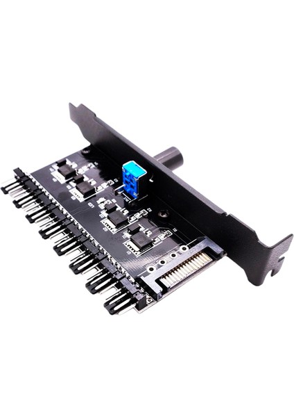 2x 12 V Bilgisayar Pc Kılıfı Soğutma Fanı Hub Regülatörü 4pin 3pin Hız Kontrolü 4 (Yurt Dışından) fiyatları