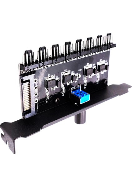 2x 12 V Bilgisayar Pc Kılıfı Soğutma Fanı Hub Regülatörü 4pin 3pin Hız Kontrolü 4 (Yurt Dışından) modelleri