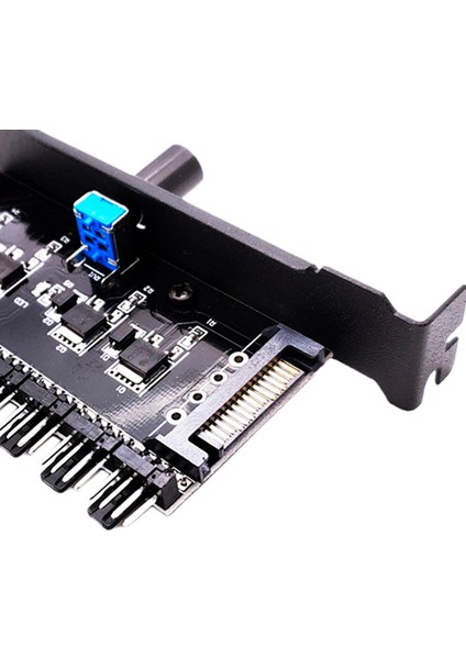 2x 12 V Bilgisayar Pc Kılıfı Soğutma Fanı Hub Regülatörü 4pin 3pin Hız Kontrolü 4 (Yurt Dışından) fırsatları