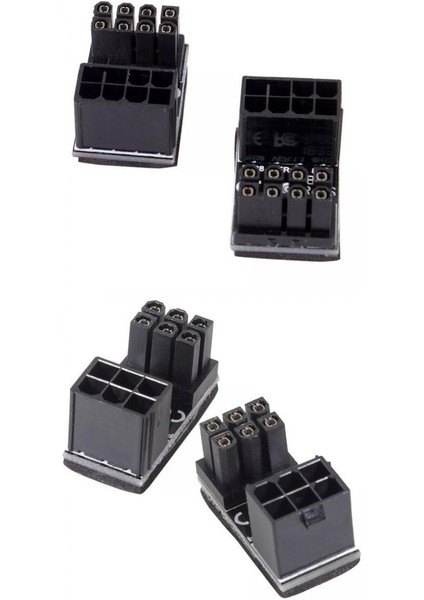 4-Pack Gpu 180 Derece Açı Adaptörü Masaüstü Grafik Kartı Için 6pin 8 Pin (Yurt Dışından)