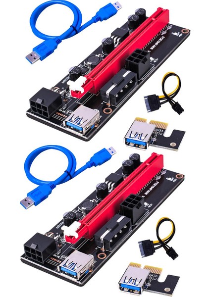 Pcı-E Ver 009S 1x Ila 16X Grafik Uzantısı USB 3.0 Adaptörü Mavi 2x (Yurt Dışından)