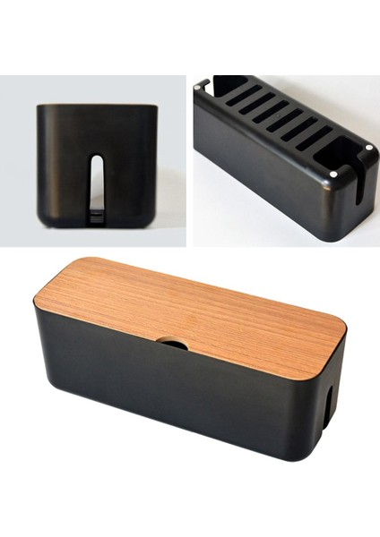 2 Adet Abs Kablo Manegement Kutusu Ahşap Kapak Güç Şerit Kordon Organizatör Toz Geçirmez (Yurt Dışından) fiyatları