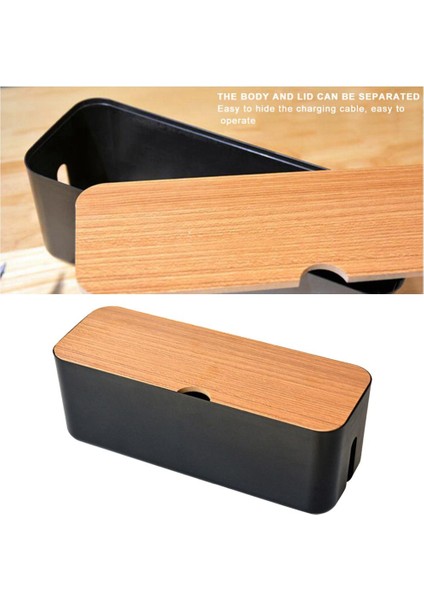 2 Adet Abs Kablo Manegement Kutusu Ahşap Kapak Güç Şerit Kordon Organizatör Toz Geçirmez (Yurt Dışından) modelleri