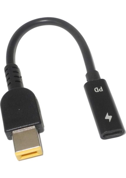 2 Parça Güç Adaptörü Kablosu USB Tipi-C Kadın Lenovo Için Kare Fiş Şarj (Yurt Dışından) indirimleri