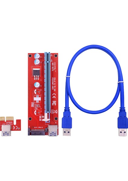 2x VER007 Pcı-E Rider Kartı 007S Pcı Express Adaptörü Eth Para Için 60 cm Kablo (Yurt Dışından)