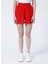 Lastikli Basic Düz Kırmızı Kadın Şort - YING 4