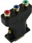 15 Pin VGA Erkek - 3 Rca Dişi M/f Adaptör Konektörü Dönüştürücü Siyah 3