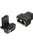 2 Bağlantı Noktalı RJ45 Splitter Adaptörü ve 360 Derece Dönen HDMI DVI Adaptörü - Siyah (Yurt Dışından) 1