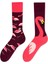 Carnaval Socks Sağlı Sollu Flamingo Desenli Renkli Çorap 1