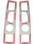 Fiat Ducato Krom Stop Çerçeve 2 Parça 2006-2014 Paslanmaz Çelik 3