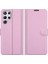 Galaxy S22 Ultra Için Kaymaz Litchi Doku Manyetik Pu Deri Standlı Telefon Kılıfı - Pembe (Yurt Dışından) 1