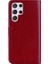 Galaxy S22 Ultra Için Baykuş Çiçek Baskılı Pu Deri Yapay Elmas Dekorlu Kayışlı Standlı Telefon Kılıfı - Kırmızı (Yurt Dışından) 5