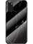Galaxy A41 Için Mermer Doku Temperli Cam + Pc + Tpu Hibrit Telefon Kılıfı - Siyah (Yurt Dışından) 1