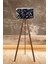 Silver Yapraklı Siyah Başlıklı Tripod Lambader 2