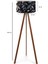 Silver Yapraklı Siyah Başlıklı Tripod Lambader 4