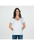 Kadın Derin V Yaka T-Shirt - Beyaz 2