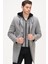 PLT8376 Dewberry Erkek Palto-Gri 3