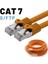 5 Adet CAT7 S/FTP Ethernet (Network, LAN) Kablosu, Turuncu, 25 cm 2