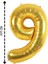 Folyo Balon 9 Rakamı Helyum Balon 40 cm 1